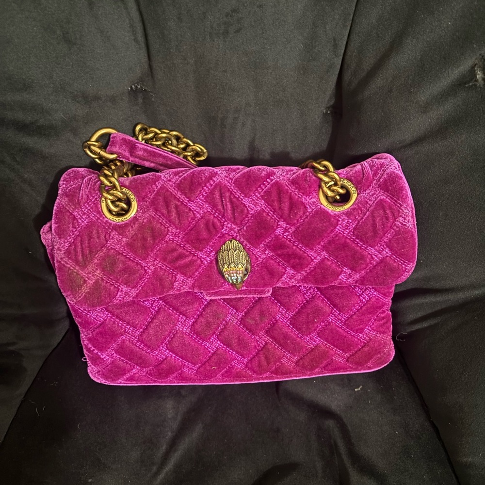 Kurt Geiger Purple Crossbody Bag with Quilted Design